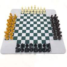 3-4 Player Chess Classic Board Game Set,48/64 Pieces Colorful Chess,Chess Game For Team With A Leather Game Mat Suitable For Family Gatherings And Party Game Night - Multicolor - View 8