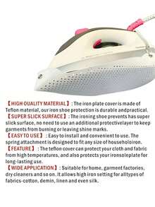 1/2 st värmebeständigt strykjärnskydd - för ångstrykjärn - glidande skyddsöverdrag, enkelt att installera, lämpligt för olika tyger, väskor, förvaringspåsar, förvaringslådor, hushållsartiklar, researtiklar, studentrumsförvaring, strykbrädeskydd, tillämpligt på de flesta tyger och rengöringsverktyg