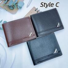 1件/2件/3件装男士钱包超薄对折PU皮革钱包，带多个卡槽 - 轻巧时尚的设计，适合商务和休闲日常使用，是送给男士的理想礼物。