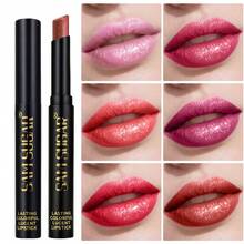 SAM SUGAR 六色斜面珠光唇膏，旋转斜面设计，持久防水防晕染，舞台妆必备，持久妆效，精美礼品 - 彩色 - 查看 3