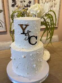 Monogram Cake Topper Acrylic Letter Cake Charm Flat Lay Cake Topper Wedding Acrylic Cake Topper Initials Personalized Wedding Cake Topper