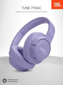 JBL Tune 770NC 智能环境降噪无线耳机，蓝牙 5.3，续航时间长达 70 小时，支持快速充电，轻巧舒适，可折叠设计 - 紫色 - 查看 13