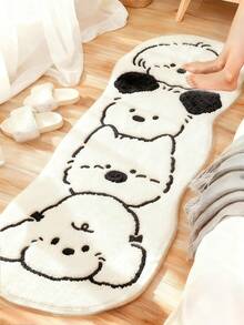 1pc Faux Wool 10mm Thick, 1000g/㎡, Cute Puppy Asymmetrical Shaped Carpet, Fluffy Soft Area Rug, Non-Slip Washable Mat For Bedroom, Living Room, Study Or Bathroom - Multicolor - View 13