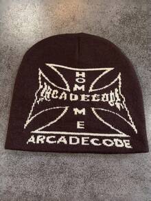 1pc These Men's Knit Beanies With Graphic Lettering Come In Multiple Colors, Offering A Stylish And Warm Design, Making Them Ideal Fashion-Forward Winter Headwear - Multicolor - View 5