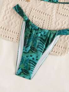Conjunto de bikini floral y sexy para vacaciones de verano - Multicolor - Ver 5
