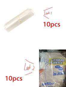 10件/20件一次性使用透明腿膜,塑料脚膜,防止开裂,冻伤并提供水分,去角质和保湿手膜,加厚一次性使用腿膜,沙龙防水腿套,73厘米脚膜(10件/1包) - 白色 - 查看 11