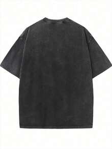1 Pcs Vintage Washed T Shirt With Japanese Style Graphic Retro Aesthetic,Funny,230g 100 Percent Cotton,Gifts - màu đen - Xem 2