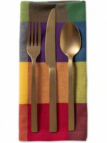 DII% Algodón, Juego de Servilletas Básicas Sobredimensionadas de 20x20, Rojo, Blanco y Azul a Cuadros - Verano cheque - Ver 4