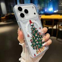 Funda para teléfono 17 Pro Fundas protectoras adecuadas para 17 Pro, 16, 16E, 15 Plus, 14, 13, 12, 11, XS, XR y X con diseño de dibujos animados festivos. Compatible con, a prueba de golpes, resistente a los arañazos, no propenso a amarillear, apariencia colorida y elegante. - transparente - Ver 7