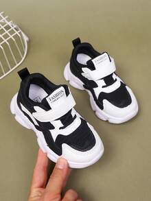 Boys' Black Sports Shoes, Girls' Student Shoes, Infant Sports Shoes - Black and White - View 3