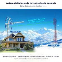 Antena de TV Digital 4K con Amplificador, para Interior/Exterior, Diversos Diseños, Regalo Agradable, Onda Terrestre Alta Definición - AT-TX-004 - Ver 3
