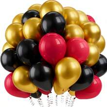 20/50PCS Red, Black And Gold Latex Balloon Set, 5/10/12 Inch Balloon Garland Kit For Wedding, Birthday, Bachelorette Party, Anniversary, Gender Reveal, Christmas Party, Balloon Arch Decorations, Photo Backdrop, DIY Party Decor - Black, Gold and Red Suit - View 9