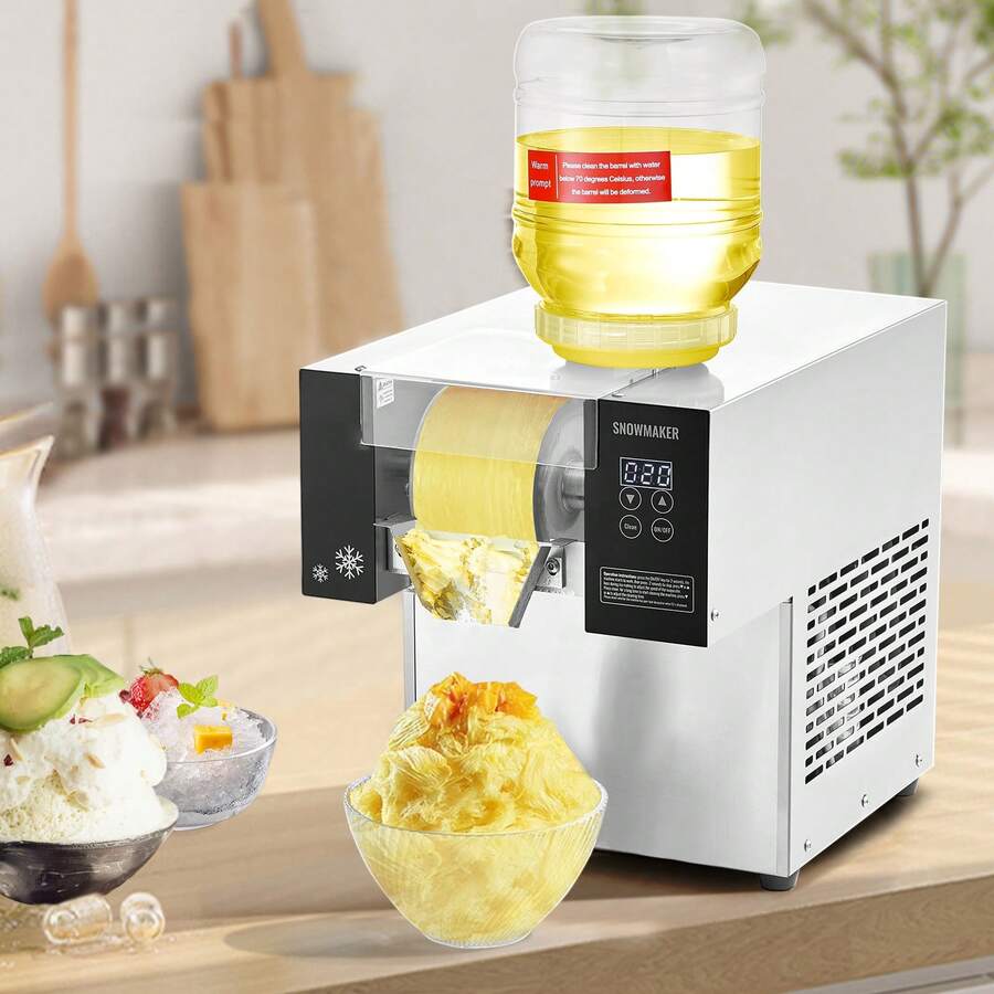 Máquina comercial de hielo en forma de copo de nieve de 276 libras/24 horas de acero inoxidable para helados - 276 libras - Ver 1