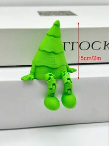 Christmas Decorations, Brother Christmas Tree, Christmas Deer, 3D Printed Plastic Figurines, Desktop Christmas Decor, Sitting Christmas Tree With Legs, Movable Joint Christmas Tree, Faux Snow Balls, Desk & Windowsill Decor, Store Holiday Decorations, Holidays, Parties, Christmas Gifts, Mini Home Decor Accessories, Christmas Celebration Ornaments - Multicolor - View 17