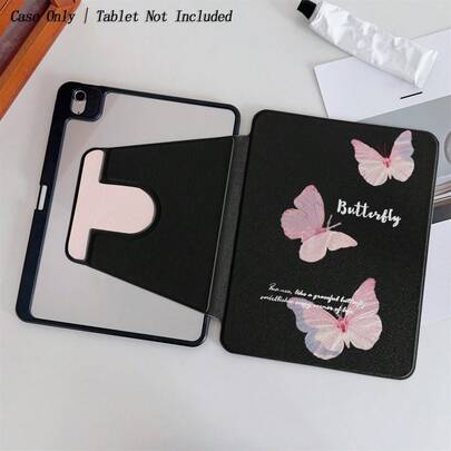 360° Rotatable Foldable Tablet Protective Case, Compatible With IPad 11/A16/10th Gen/Air4/5/6/Pro 12.9/2024/2025/2020/2021/2022/2023/10.2/10.9/Mini7, And Galaxy Tab A8/A9 Plus/S6 Lite/S7/S9FE Plus, Great For Work, Travel And Home Use