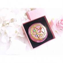 Estuche con espejo de cristal con diseño de estrella de la serie Moonlig Memory de GSYY Shopr, espejo de maquillaje como regalo - Albaricoque - Ver 6