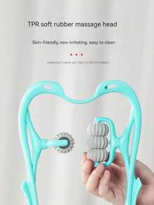Multi-Functional Manual Neck Massager, Handheld Mini Neck Clamp Neck & Shoulder Massager For Fitness, Home Use Neck, Shoulder, Waist Kneading Massage Device - Multicolor - View 10
