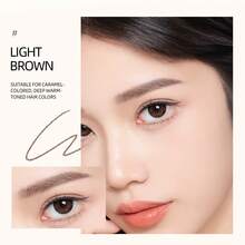J.M.C.Y 自然野性眉笔，持久防水防汗防晕染，轻松打造精致眉形，适合初学者 - E03 LIGHT BROWN - 查看 3