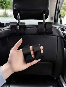 Crochet de voiture Crochets universels pour appuie-tête de siège de voiture Double crochet pour le rangement Sac de rangement suspendu pour siège arrière pour véhicules Support de téléphone portable multifonctionnel pour siège arrière de voiture pour différents modèles de voiture Accessoires de rangement et d'organisation pour l'intérieur de la voiture Essentiels automobiles - Multicolore - Voir 3