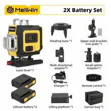 ONEVAN 16 Lines 4D Laser Levels 360 Horizontal Vertical Green Line Laser Level Self-Leveling Measure Leveling Tool - UK Plug(220-240V) - View 2