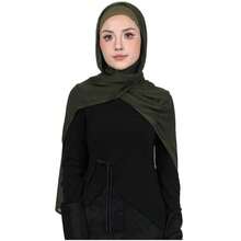 Modal Cotton Hijab Scarf For Women With Undercap Set,OliveGreen - OliveGreen - View 1