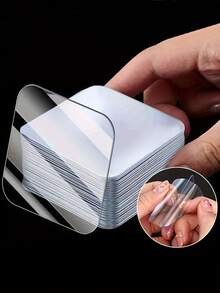 50卷透明强力双面胶带，纳米无残留透明胶带。适用于工具收纳，节省空间，无需钻孔或钉子，适用于塑料、玻璃、金属、石材和石膏板表面。 - 透明 - 查看 3