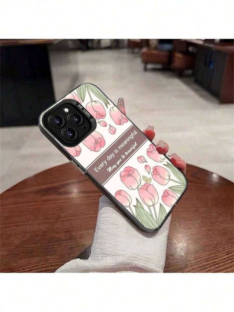Funda antigolpes para for Galaxy A16 A55 A53 A54 A05 A05S A15 A14 5G A03S A04S S21 FE Ultra 5G A53 A54 A10S A10 A11 A12 A13 A20 A22 A23 A24 A31 A32 A33 A50 A51 A59 Tulipanes rosados Fundas duras amortiguadas para teléfonos - Multicolor - Ver 1