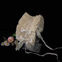 1 件女士黑色蕾丝涤纶甜美头带，适合搭配连衣裙情人节返校季