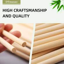 1/4x 12 Inch 25 PCS Dowel Rods Wood Sticks Wooden Dowel Rods - Unfinished Sticks - Crafts And DIYers - 1/4 x 12 英吋 + 25 - 查看 4