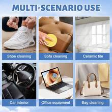Tendencia2024 Nueva Crema Limpiadora Multiusos Con,limpiador de tenis,limpiador de gamuza tenis,Esponja con borradorCalidad premium - 1 - Ver 8