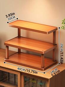 Kệ để bàn 3 tầng bằng tre, lý tưởng cho bàn làm việc văn phòng. Kệ lưu trữ nhiều tầng, kệ đựng mỹ phẩm 3 tầng bằng tre có giá đựng cốc và ngăn chứa đồ, thích hợp cho tủ bếp, mặt bàn, kệ trưng bày, văn phòng tại nhà, ký túc xá, phòng tắm. - màu nâu - Xem 11