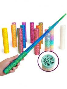 1pc 3d Printed Telescopic Sword, Leisure Toy, Creative Toy For Teenagers > Pressure-Relieving Toy For Teenagers, Leisure Tool For Teenagers. Xiangyun Telescopic Sword, Luminous Outdoor Toy Sword, Puncture-Resistant Design, Interactive Mini-Game, A Must-Have For Festival Gifts - Multicolor - View 2