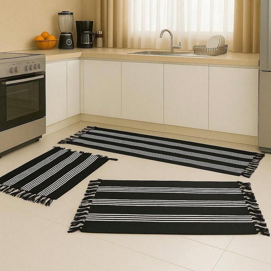 3 Piece Kitchen Loom Runner Kit - Negro - Ver 1