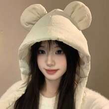 Ear Flap Quilted Trapper Hat For Women, Lightweight, Windproof, Ear Protection, Tie-Up, Suitable For Cycling, Winter Winter Gear - Down Cotton - View 4