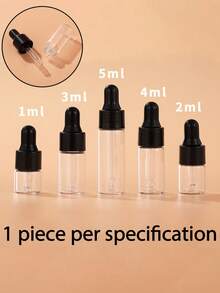 5/10/20 Pcs 1ML Essential Oil Glass Dropper Empty Bottle Sample Bottle, With Glass Pipette Dropper, Used For Eye Dropper Essential Oil Bottle, Perfume Aromatherapy Cosmetics Container, Travel Container Good Things ﻿ - Multicolor - View 12