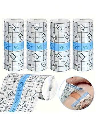 1 Roll Waterproof Adhesive Sticker Roll - PU Material, Odorless, Protects Against Water & Moisture, Easy-Tear Strips For Swimming, Showering & Tattoo Protection, Suitable For All Light Beige Types, Waterproof Stickers
