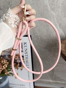 1 件纯色皮革长颈带挂绳，带金属扣，耐用斜挎手机挂绳，适合送给母亲、家人、朋友、生日、节日的礼物，手机挂饰，手机链 - 彩色 - 查看 8