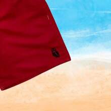 Set Of 2 Men's Tactel Shorts With Pockets - Beachwear, Gym, Pool - Black and Red - View 5