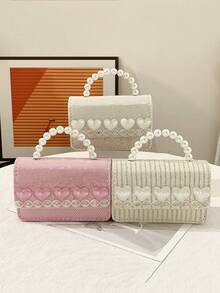 Minimalist Heart-Shaped Crossbody Bag, Clutch Bag, Shoulder Bag 2-In-1 For Girls - Multicolor - View 2