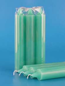 6 Pieces Per Pack, Diameter 2.5 Cm Long 15 Cm, A Variety Of Colors Odorless Household Lighting Colored Candles, Bar Restaurant Candlelight Holiday Religious Ceremony Black White Purple Pink Green Candles - Multicolor - View 8