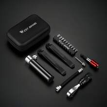 1 Set Bicycle Cassette Lockring Wrench, Multifunctional Aluminum Alloy Repair Tool Kit, Maintenance Tools For Cycling, Includes Air Pump And Cassette Lockring Wrench - Multicolor - View 1