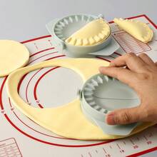 1个手动饺子模具，快速饺子工具套装，3件套，饺子模具，塑料饺子模具，厨房用具，家用饺子制作器，多尺寸悬挂式饺子模具，塑料饺子模具，饺子模型，易于按压和切割，制作完美的饺子、馅饼和糕点 - 必备厨房工具，多种颜色可选，新年、圣诞节、节日礼物 - 彩色 - 查看 6