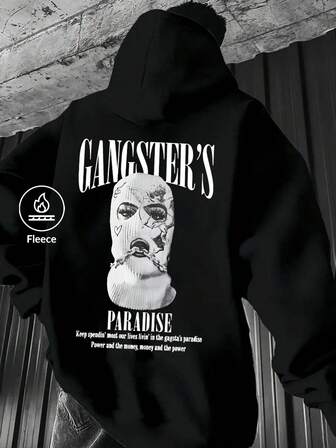 1 st. Plusstorlek herrtröja med grafisk slogan, höst/vinter, casual