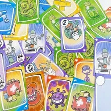 Tranjis Games -VIRUS!Card Game Evolution (Mở rộng) - Trò chơi bài (TRG-12evo), Trò chơi bài dễ lây lan nhất, Tiếng Anh Tiếng Pháp Tiếng Tây Ban Nha, Phổ biến nhất, Nhiều người chơi, Dành cho 2-6 người chơi, Trò chơi ngày lễ tình nhân, Trò chơi năm mới, Trò chơi đám cưới, Quà tặng năm mới, Quà tặng ngày lễ tình nhân - Virus xanh - Xem 6