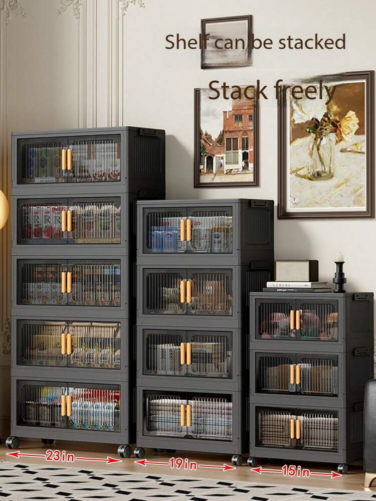 1個 40-60cm幅 折りたたみ式プラスチック収納キャビネット、キッチン