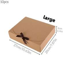 10件套豪华金色礼盒，带盖，适用于伴娘邀请函、婚礼、生日、派对、圣诞节、毕业典礼、情人节等场合。 - 金色 - 查看 20