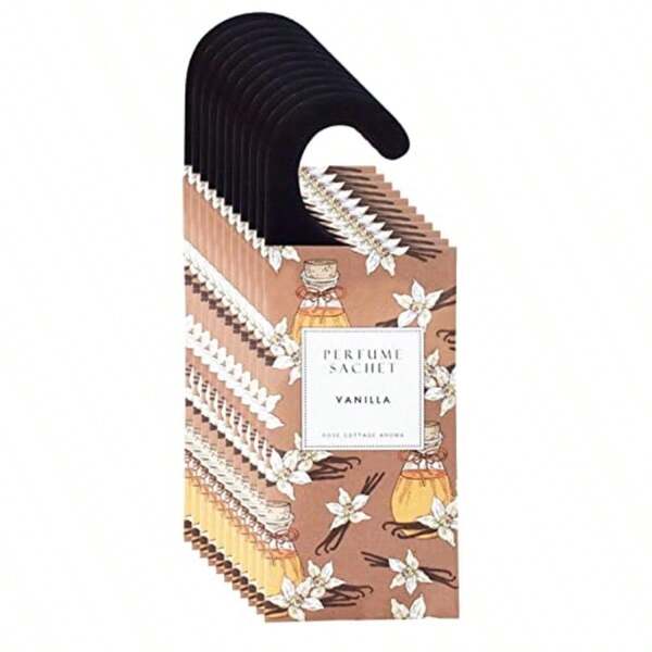 Rose Cottage 12Packs Vanilla Closet Air Freshener Deodorizer Scented Sachets Bags For Drawer And Closet