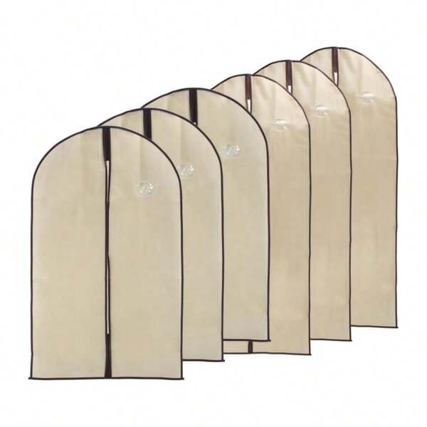 Plaza Tres Aguas – PACK 6 Fundas de Ropa con Cremallera, Cubiertas Protectora de Ropa Transpirables, Fundas de Ropa Antipolvo y Lavable para Vestidos,Trajes,Chaquetas