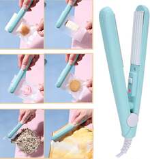 Clip de Selladoérmico para Bolsas de Alimentos, Clip de Sellado Portátil a Presión Manual, Sellador de Bolsas de Empaque de Bocadillos Plancha de Pelo Selladoérmico Eléctrico(azul) - #rosa - Ver 12