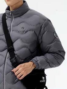 CAMEL CROWN Men's Lightweight Outdoor Down Jacket, New Autumn/Winter Style, 90% Down, Stand Collar, Warm And Ribbed Down Mountaineering Suit. - Tranquil Gray - View 3